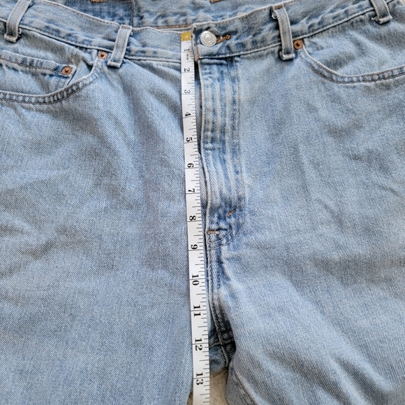 Levis 505 Mens Jeans Orange Tabs 36 X 30 Regular Fit Straight Leg Denim - Picture 2 of 11